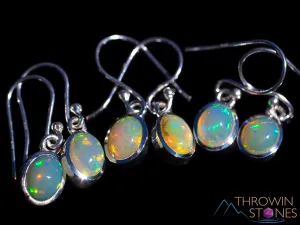 OPAL Earrings - Sterling Silver, Opal Earrings Dangle, Birthstone Jewelry, Welo Opal, E1922