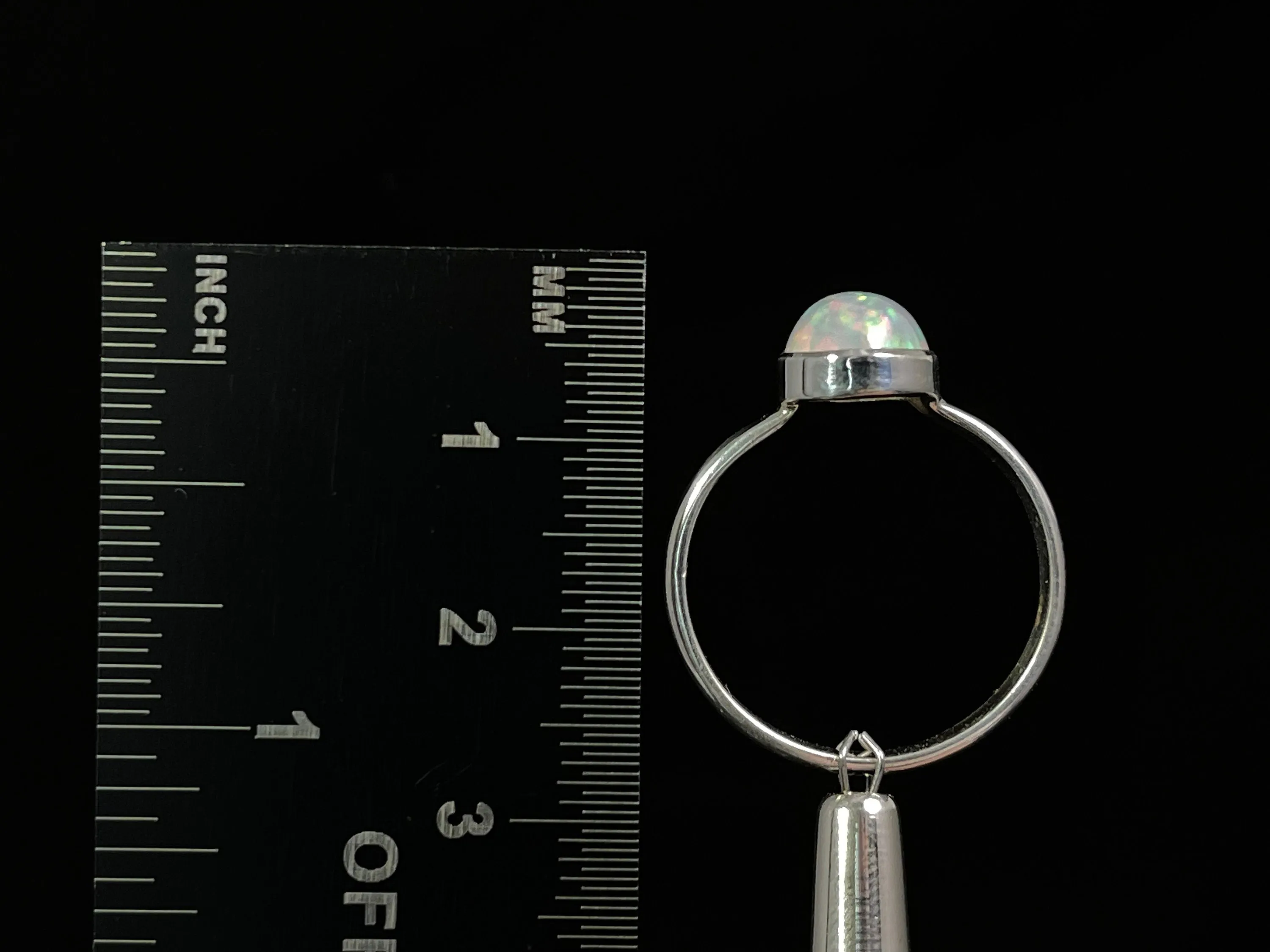 OPAL RING - Sterling Silver, Size 8.5 - Dainty Opal Ring, Opal Jewelry, Welo Opal, 49256