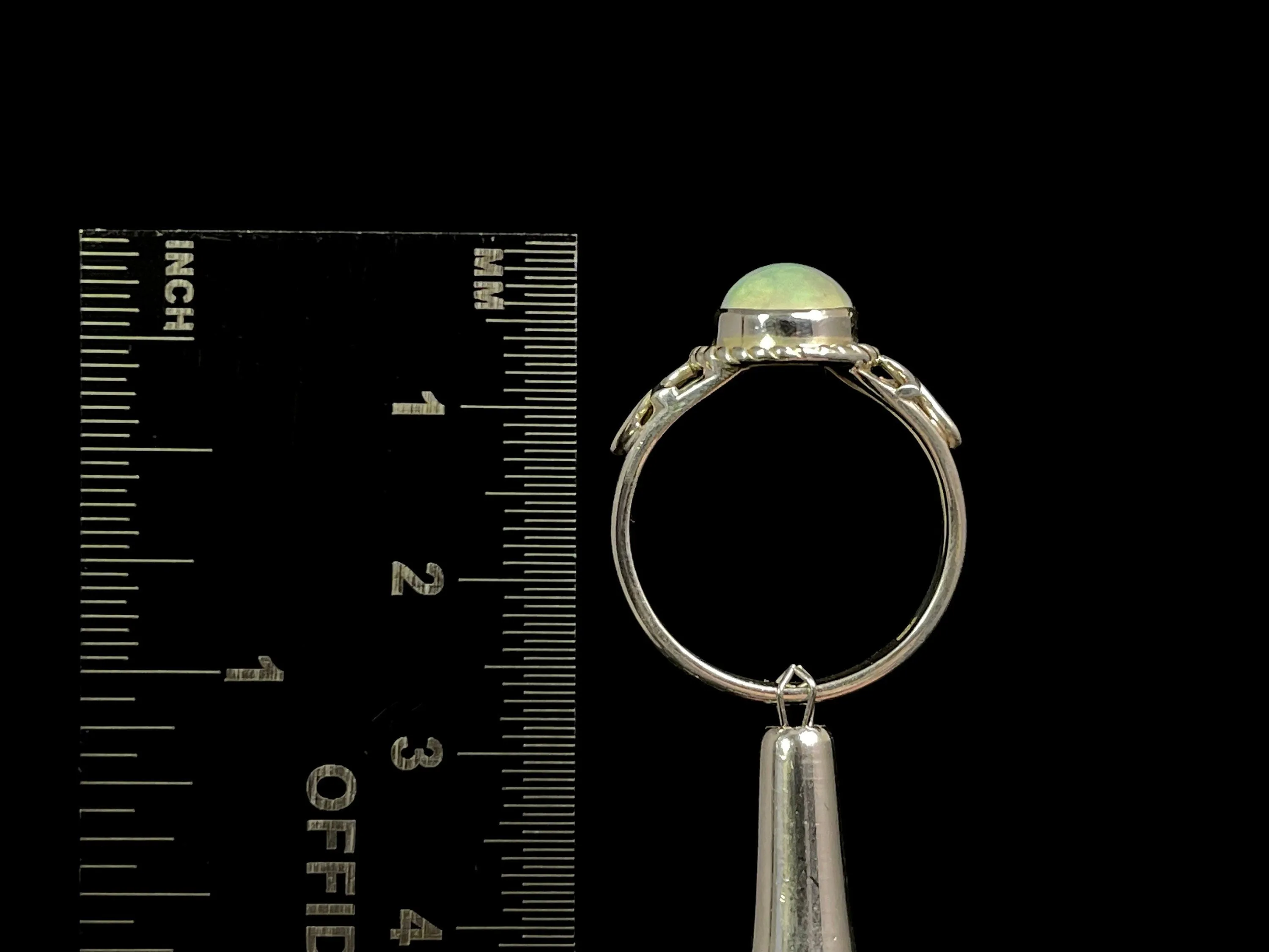 OPAL RING - Sterling Silver, Size 8.5 - Ethiopian Opal Rings for Women, Bridal Jewelry, Welo Opal, 49186