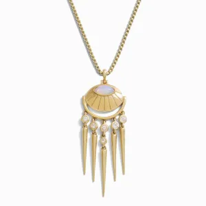 Opal Wind Chime Necklace