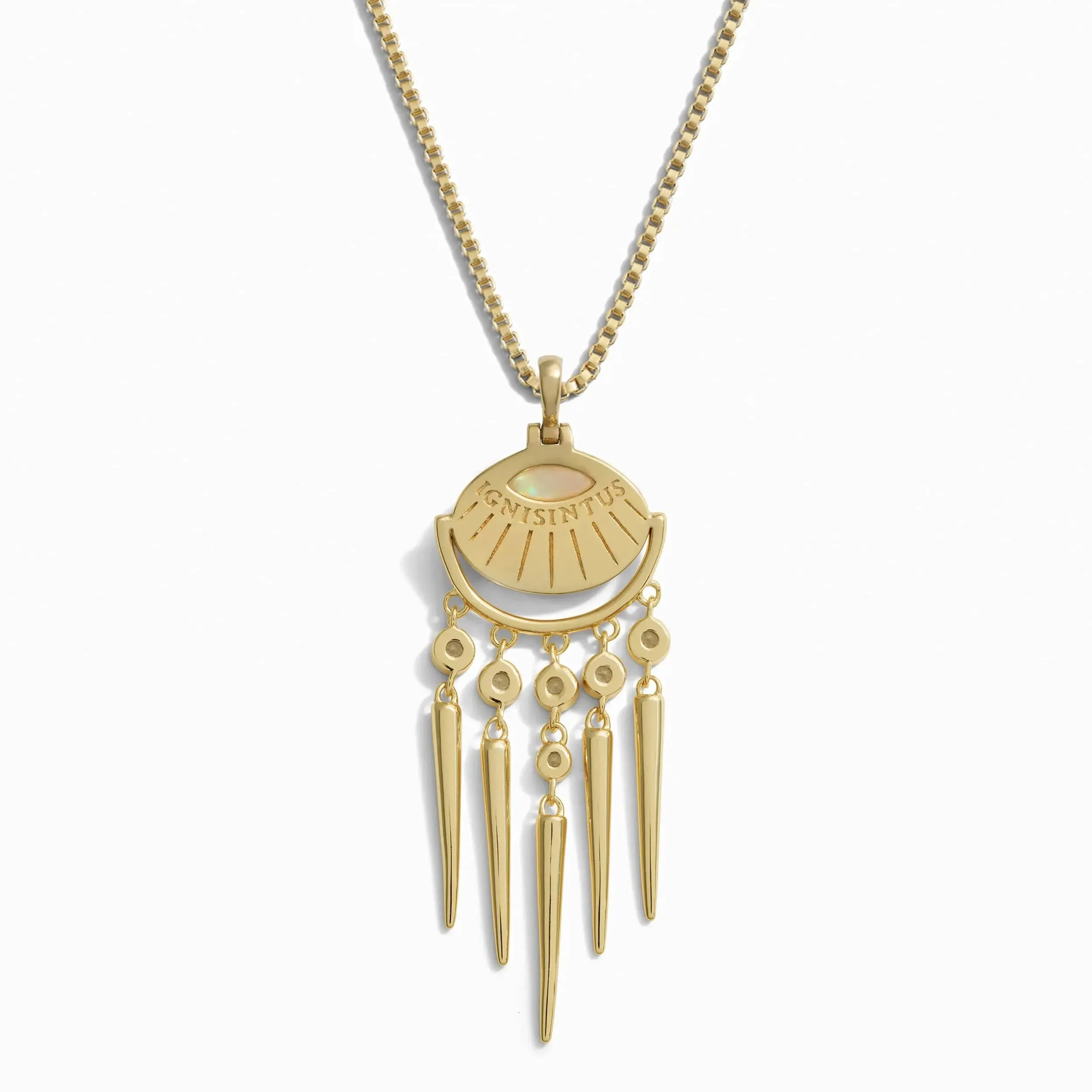 Opal Wind Chime Necklace
