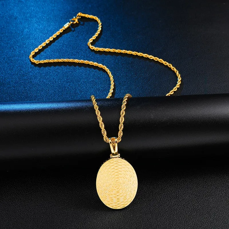 Oval Photo Locket Necklace-Picture Locket Necklace