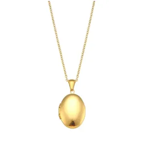 Oval Photo Locket Necklace