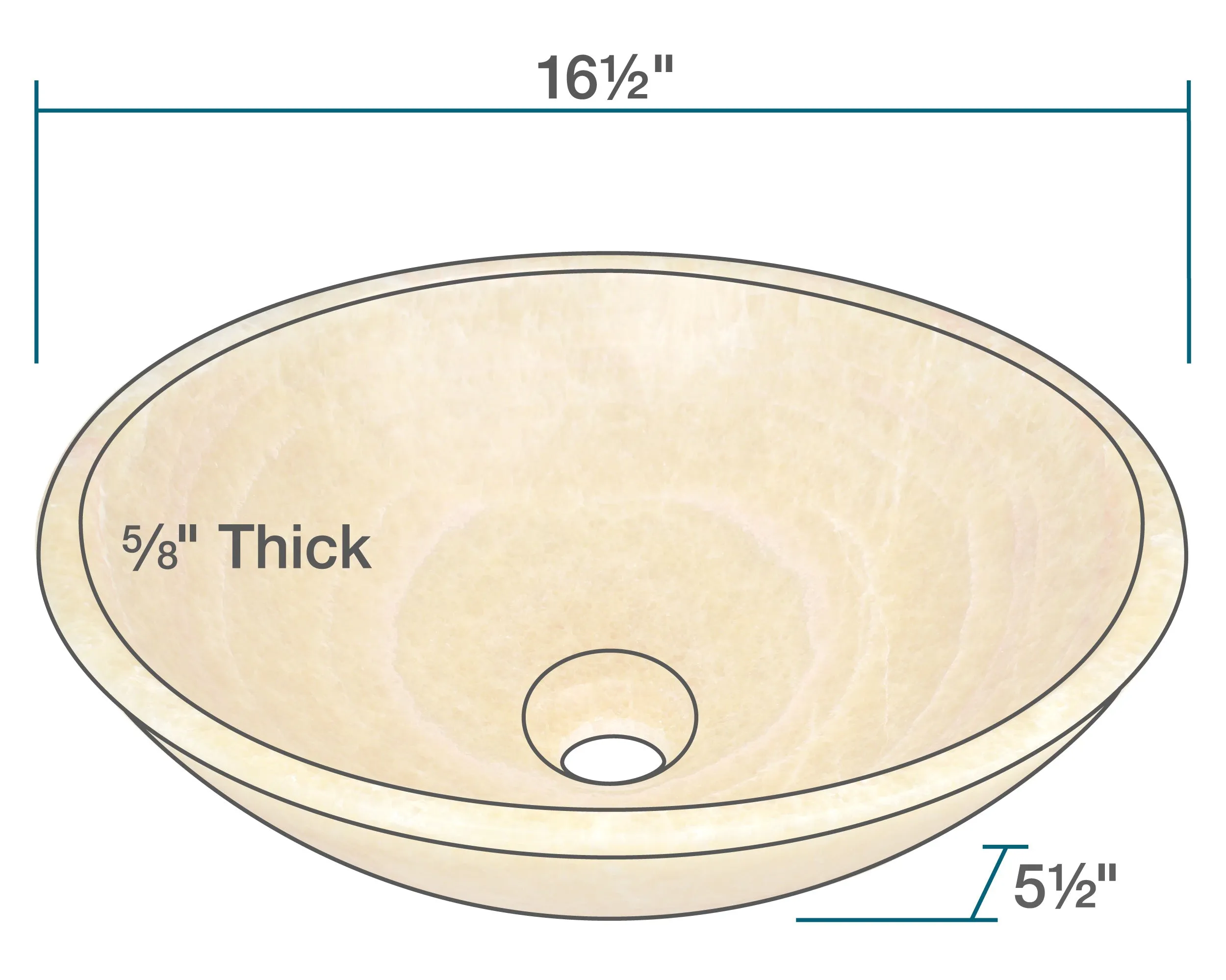P358 Honey Onyx Vessel Sink