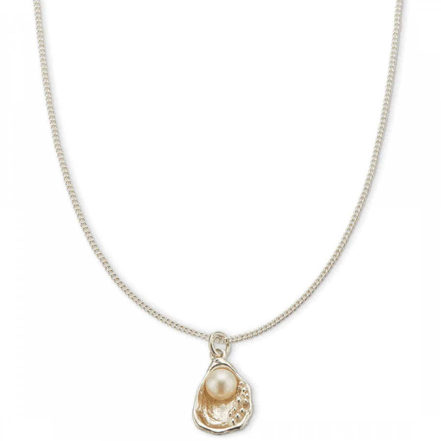 Palas - Silver Oyster Pearl Necklace