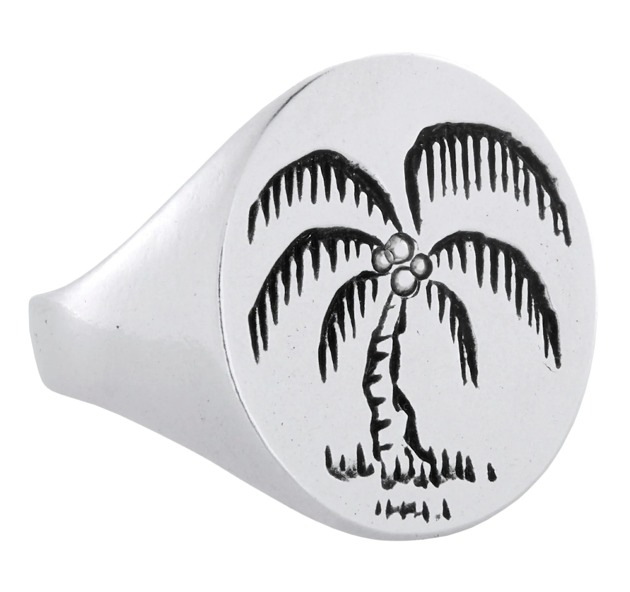 Palm Tree Signet Ring