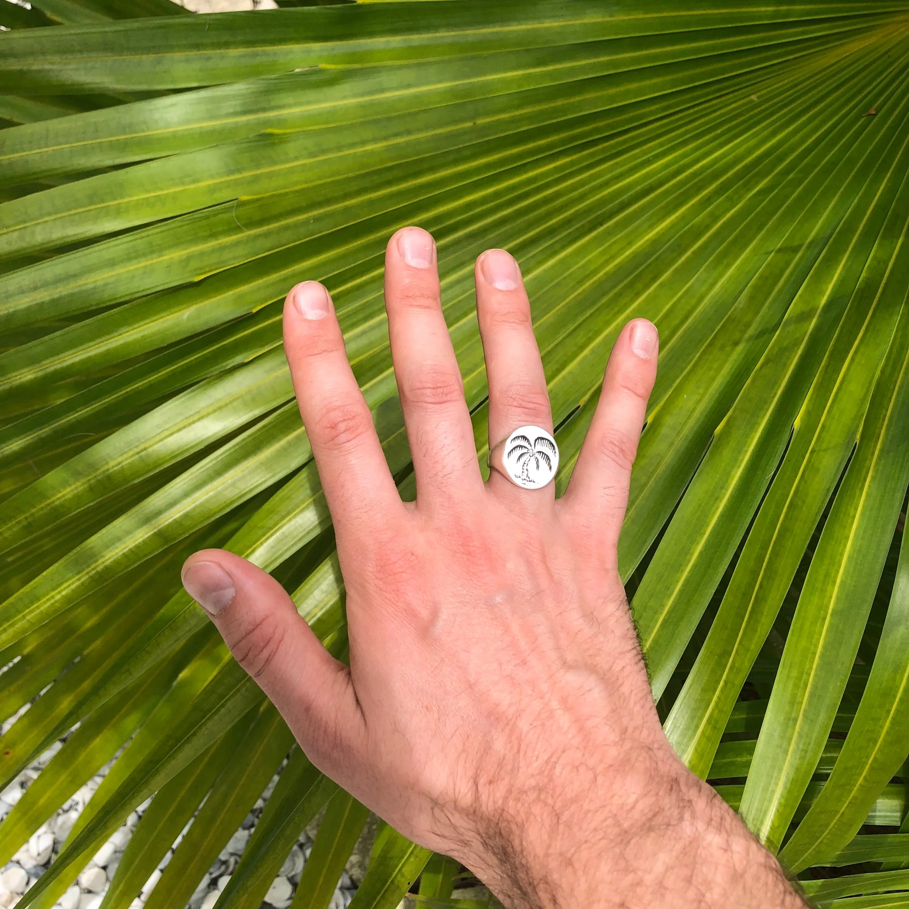 Palm Tree Signet Ring