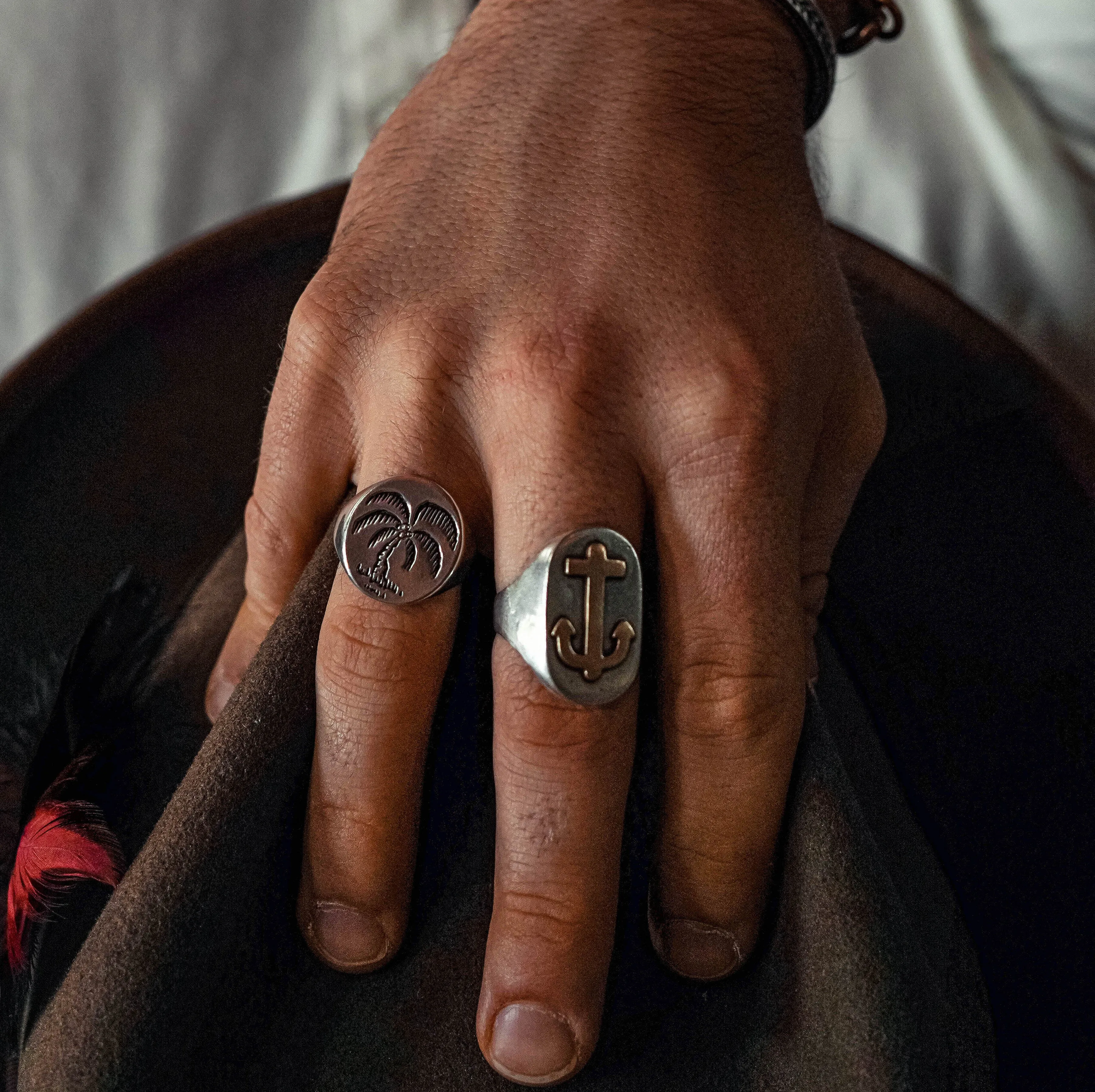 Palm Tree Signet Ring