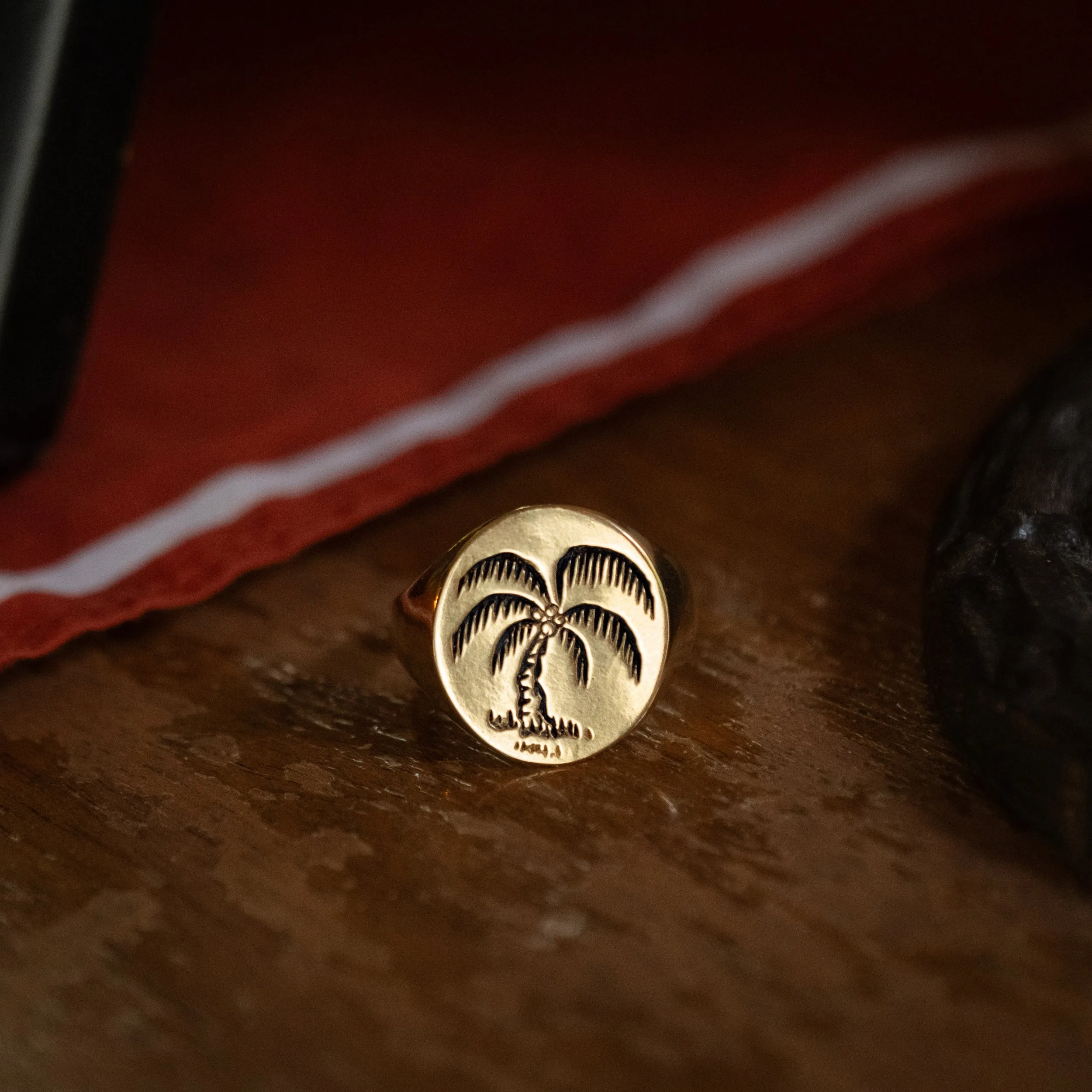 Palm Tree Signet Ring
