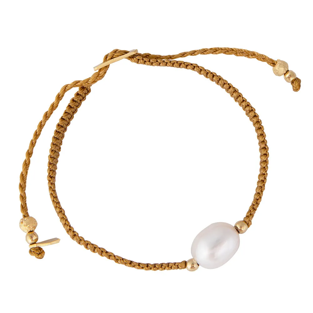 PEARL ROPE BRACELET - ANTIQUE GOLD