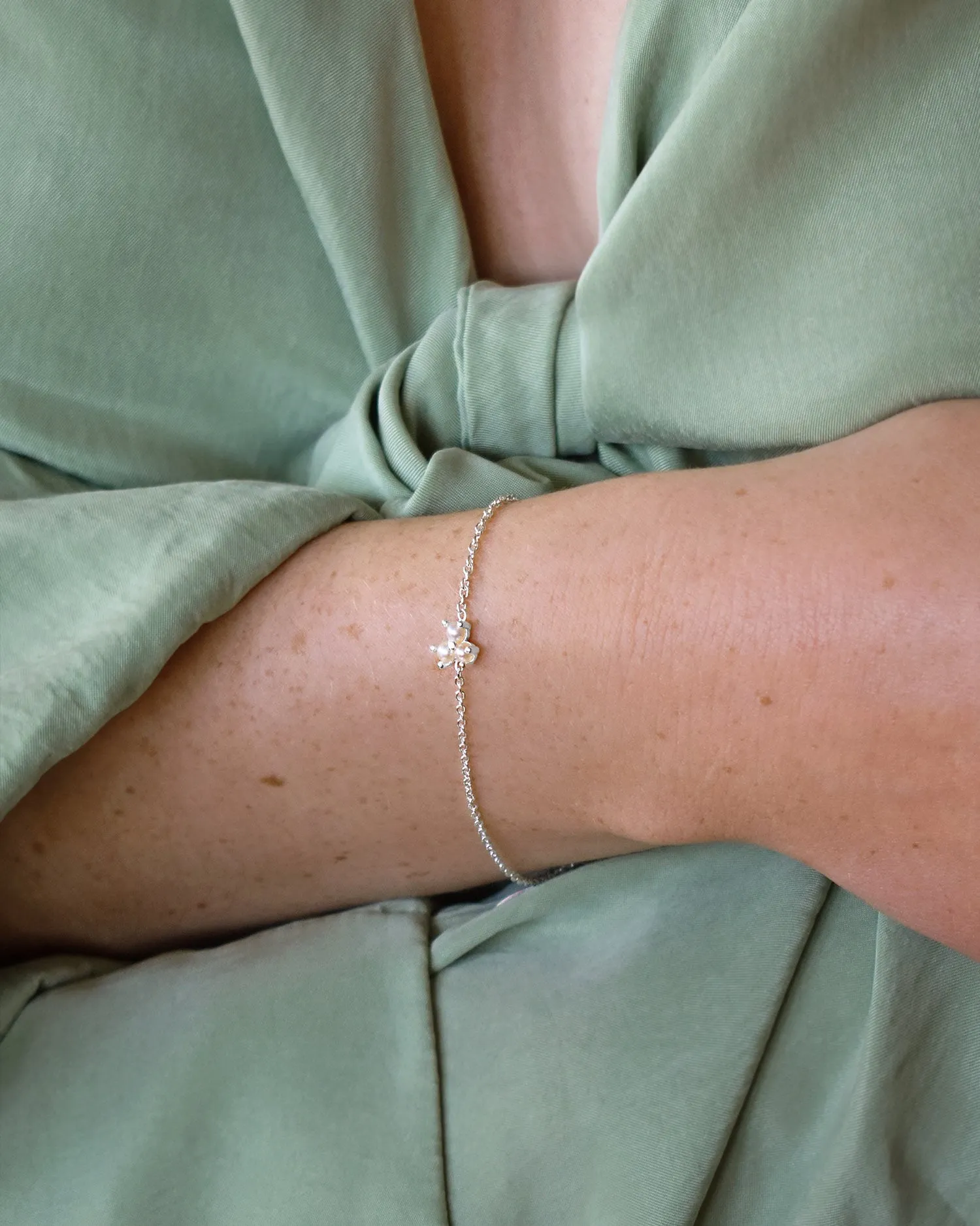 Petite Star pearl bracelet silver