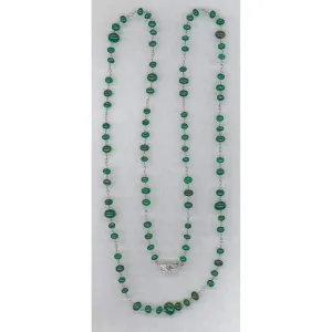 Platinum Emerald & Diamond Necklace