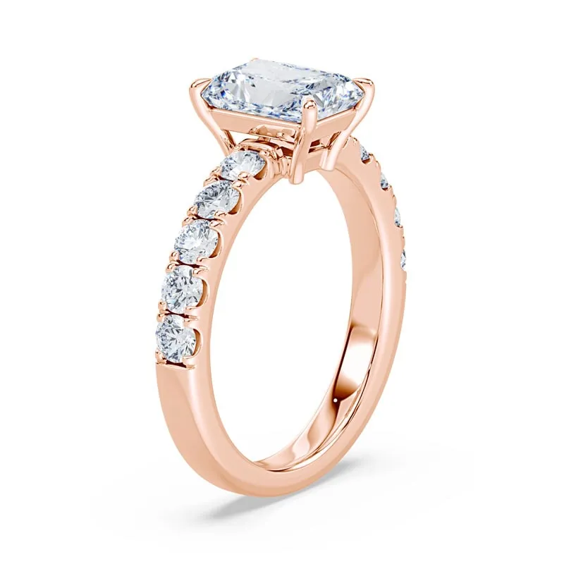 Radiant Cut Low Wide Pave Ring