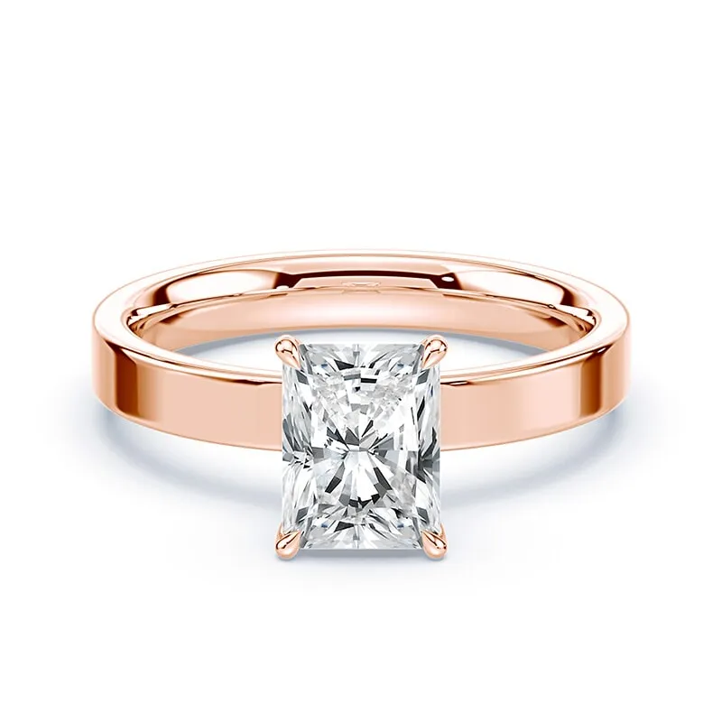Radiant Cut Wide Solitaire