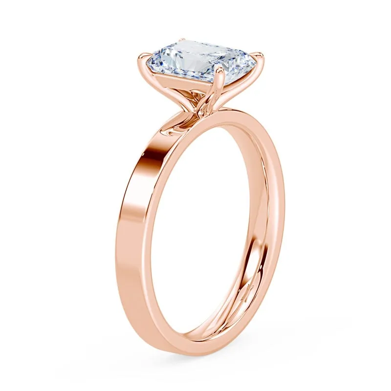 Radiant Cut Wide Solitaire