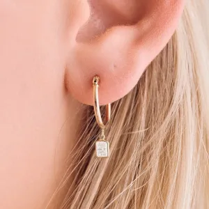 Radiant Diamond Hoops