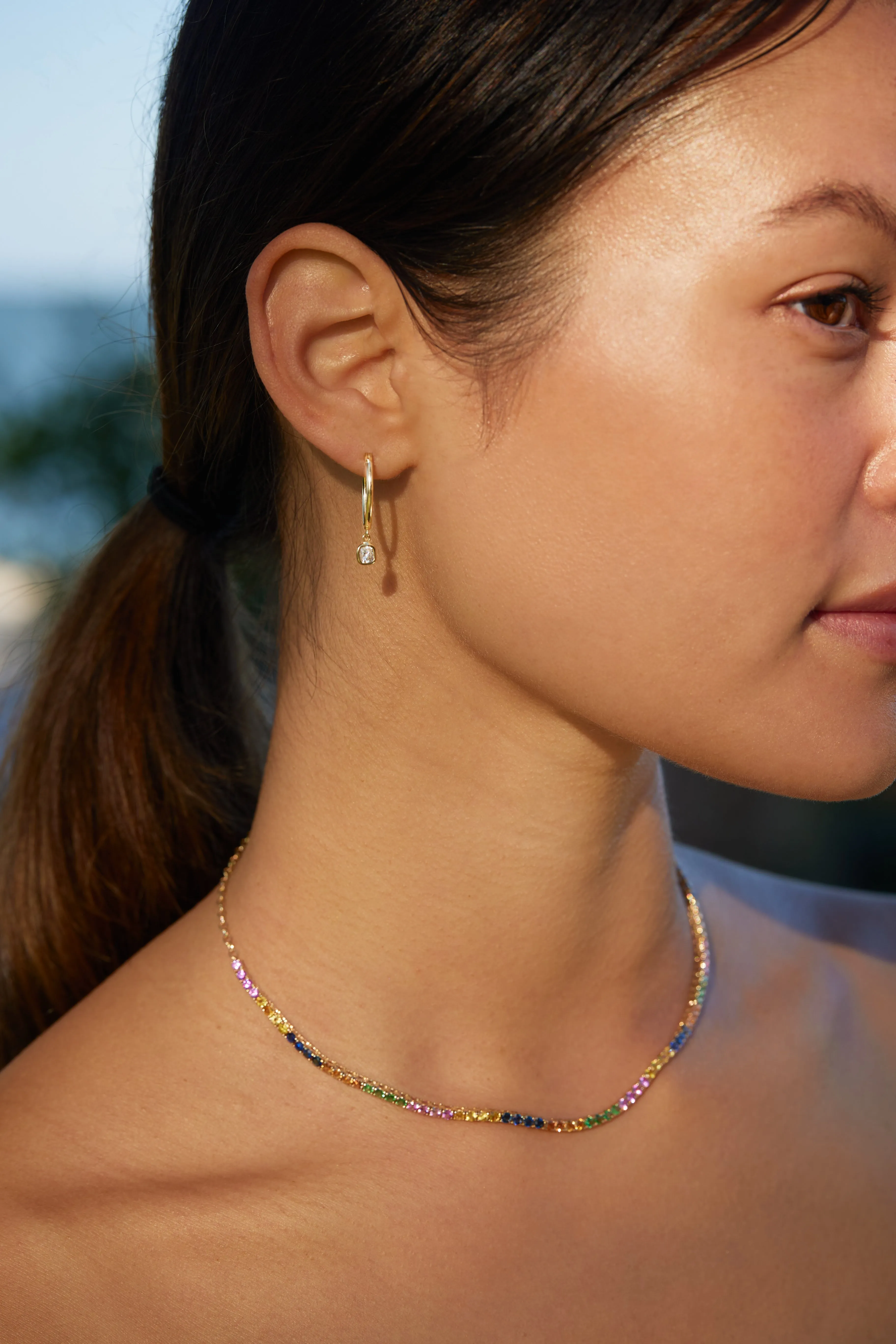 Radiant Diamond Hoops