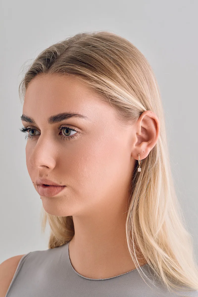 Radiant Diamond Hoops