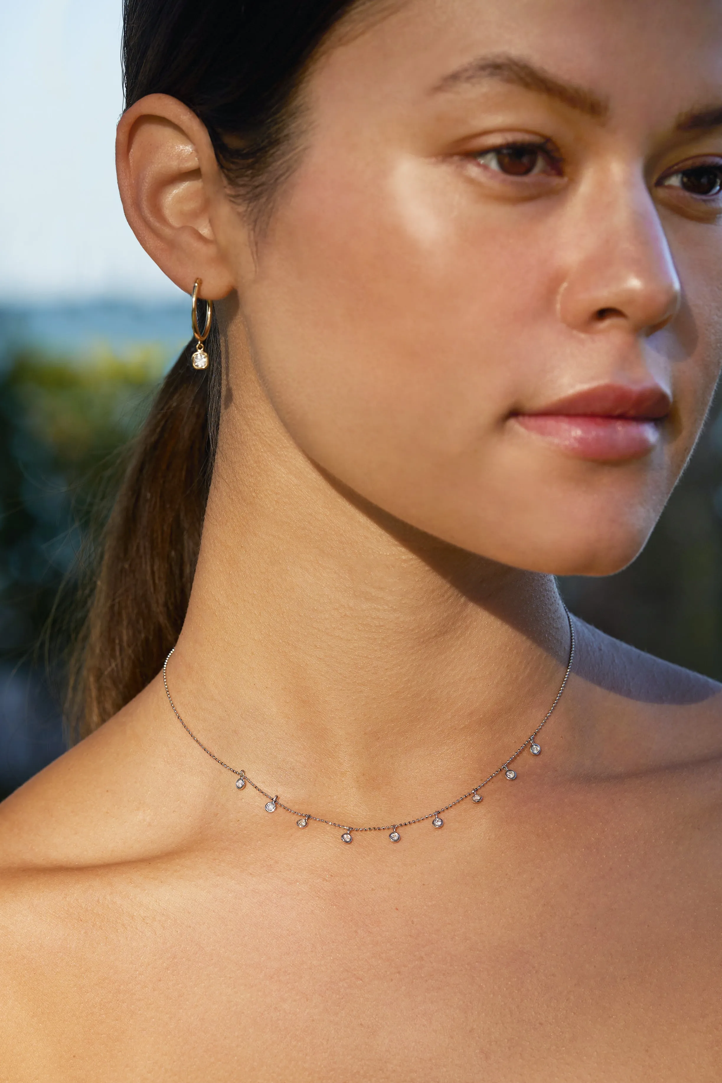 Radiant Diamond Hoops