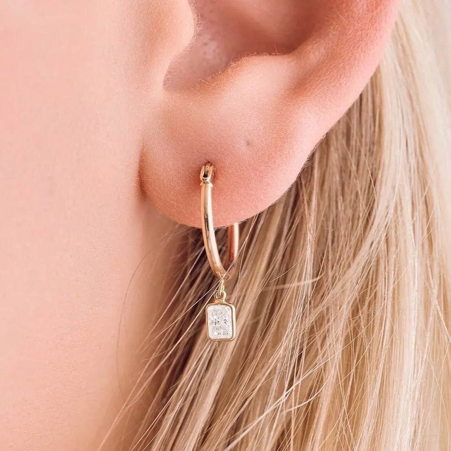 Radiant Diamond Hoops