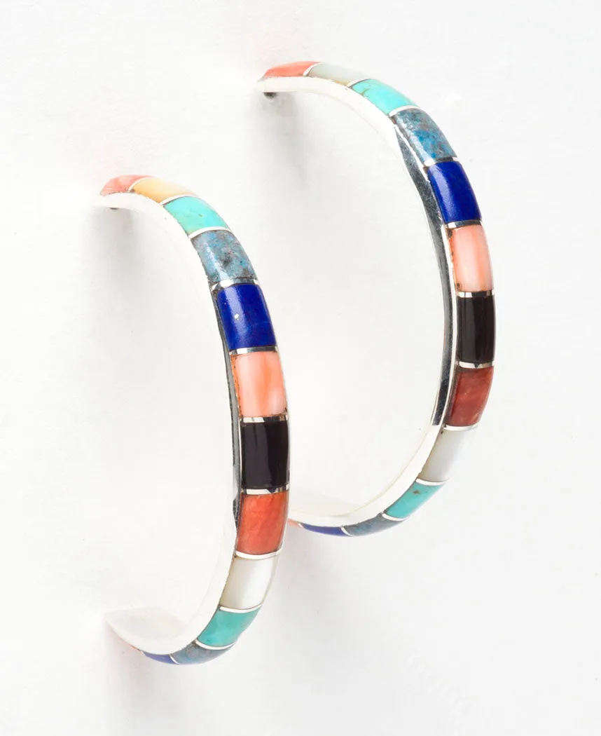 Rainbow Half-Hoop Earrings