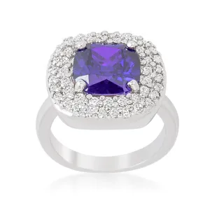Regina Amethyst Purple Cushion Cut Cocktail Ring | 5ct