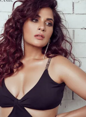 Richa Chadda Wearing Gavi Spicule Earring In Zebra Enamel Finish