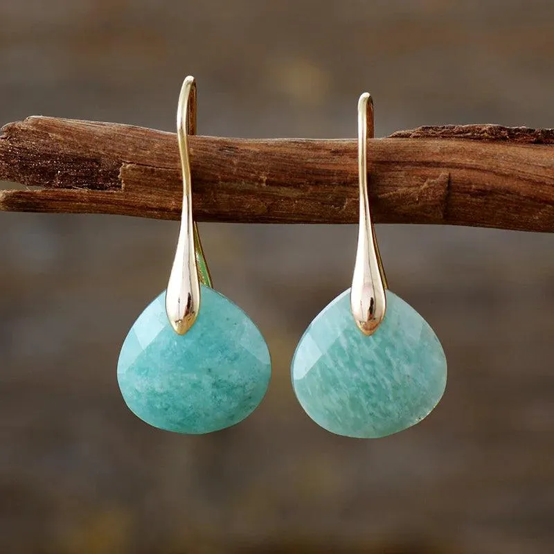 'Ritzy' Amazonite Stone Drop Earrings