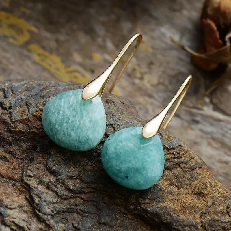 'Ritzy' Amazonite Stone Drop Earrings