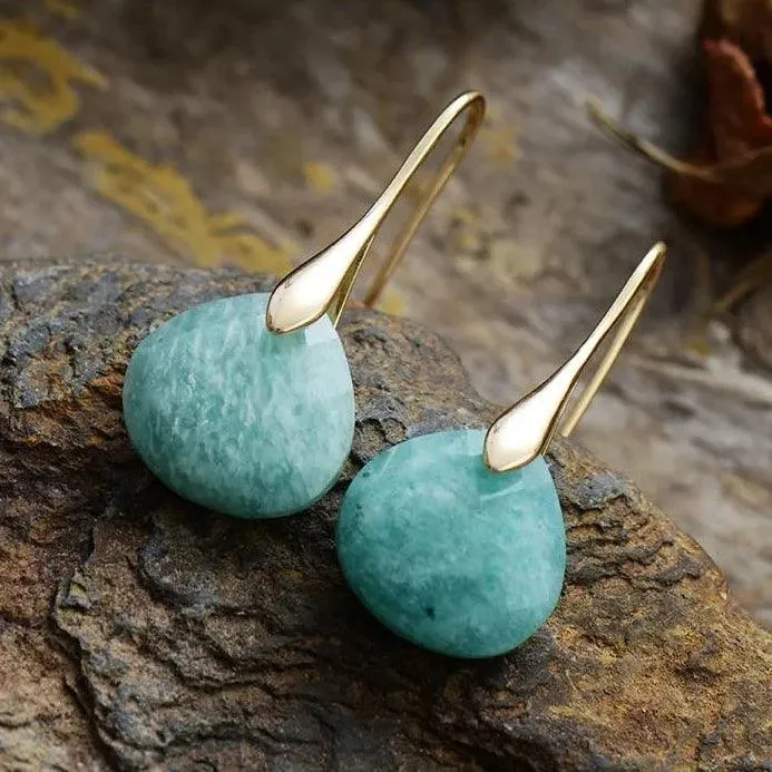 'Ritzy' Amazonite Stone Drop Earrings