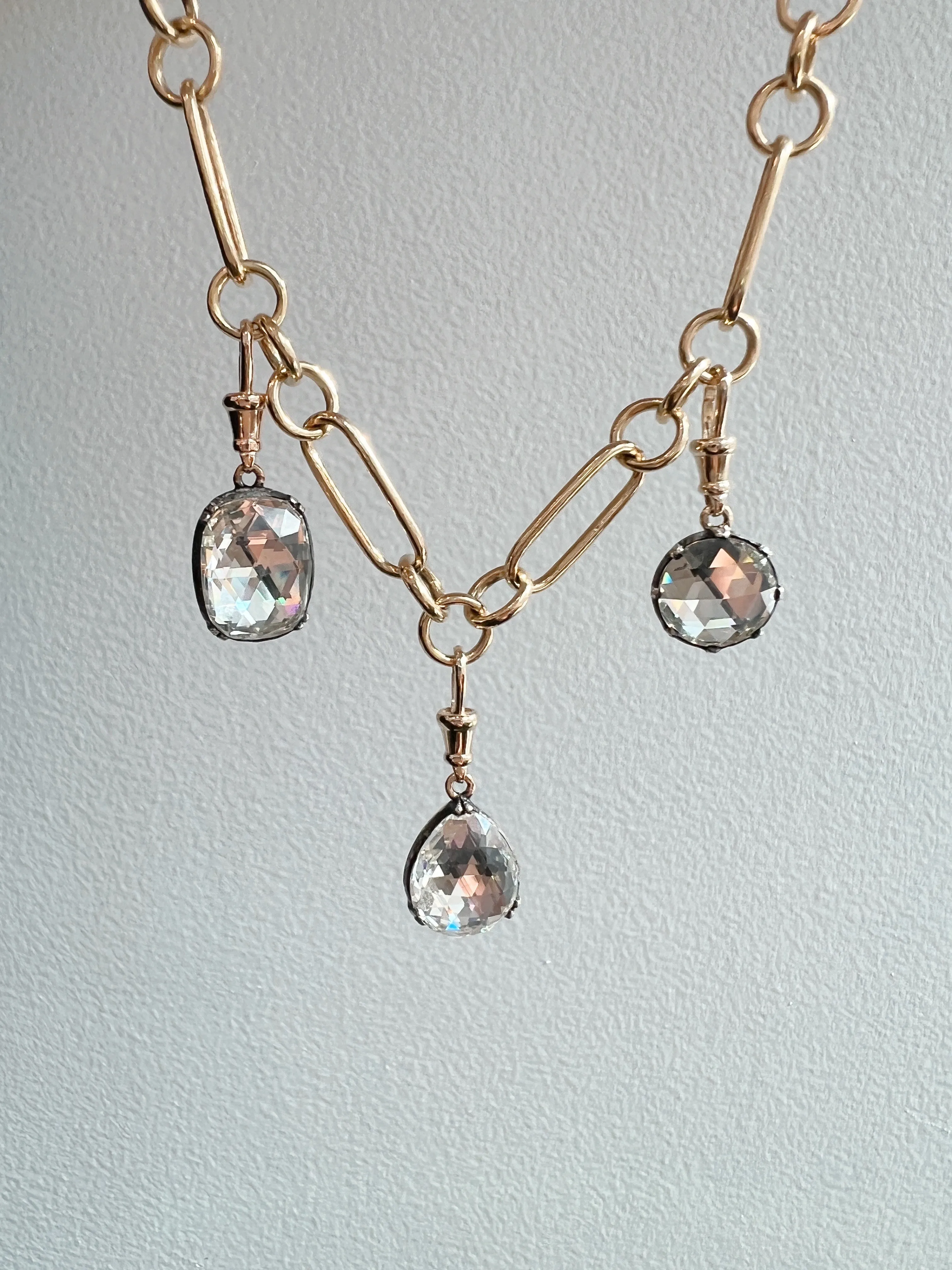 Round White Topaz 'Georgian' Pendant