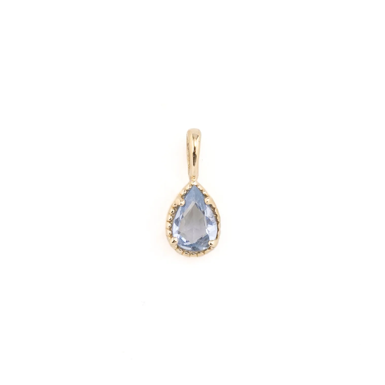 Sapphire Dahlia Pear Charm
