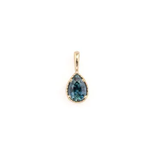 Sapphire Dahlia Pear Charm
