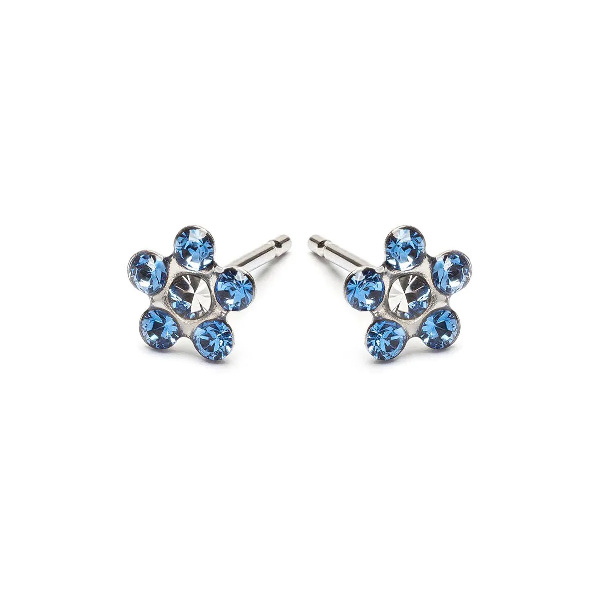 Sapphire Daisy Earrings