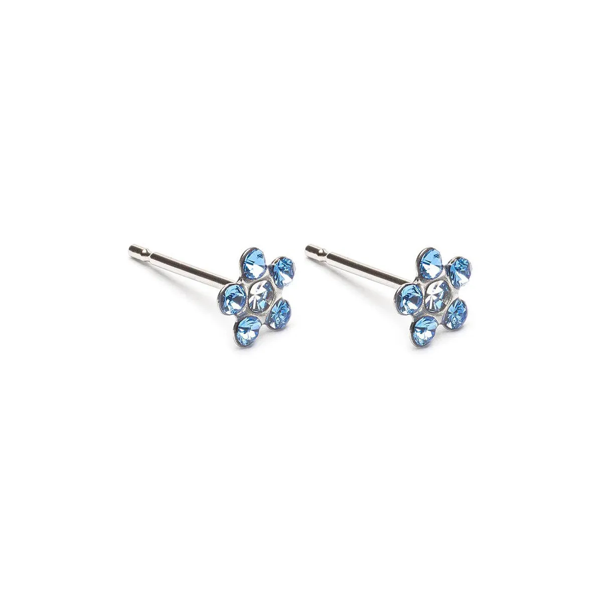Sapphire Daisy Earrings