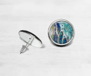 Sapphire Shores Stud Earrings | Handmade Earrings | Beach Jewelry