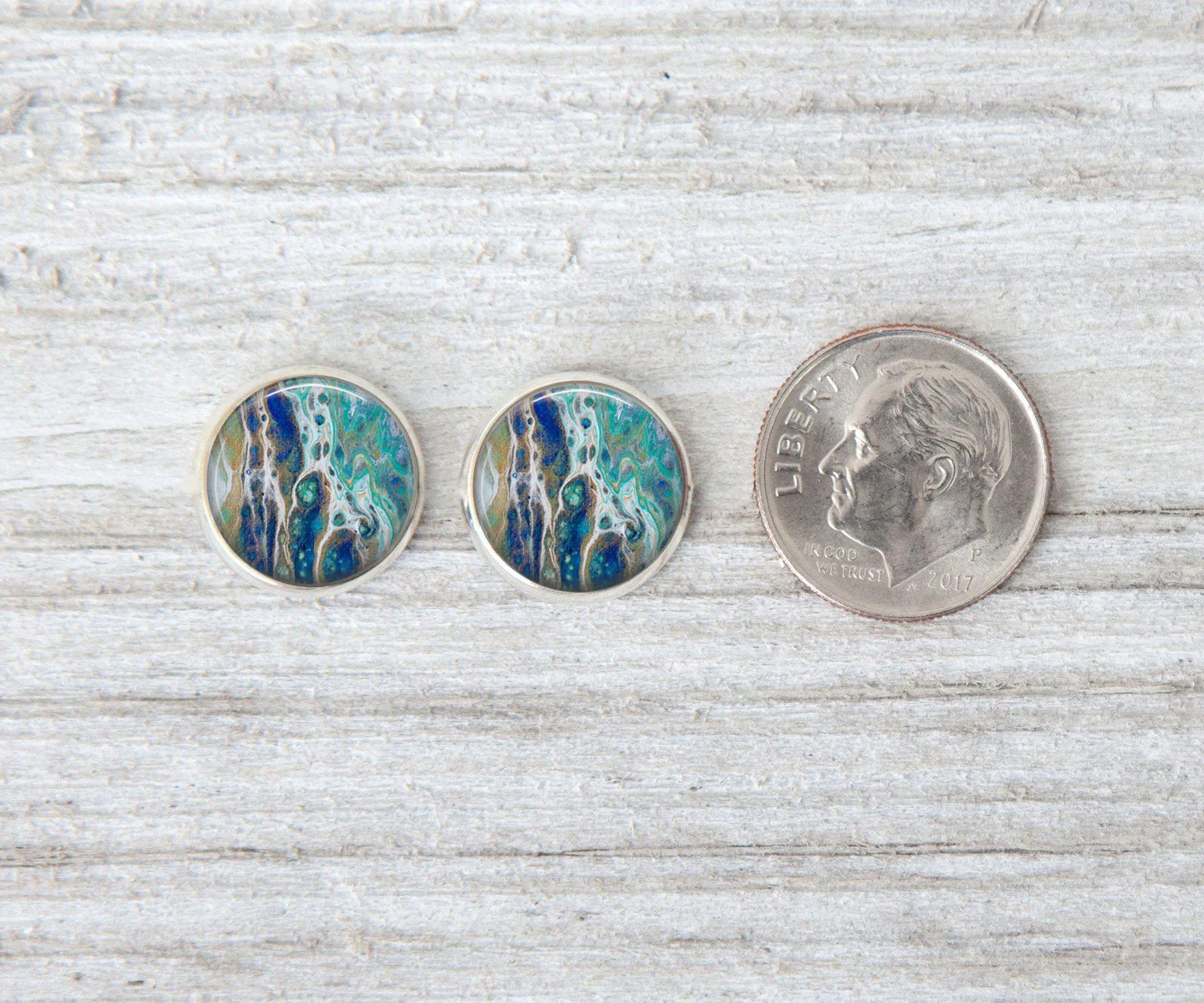 Sapphire Shores Stud Earrings | Handmade Earrings | Beach Jewelry
