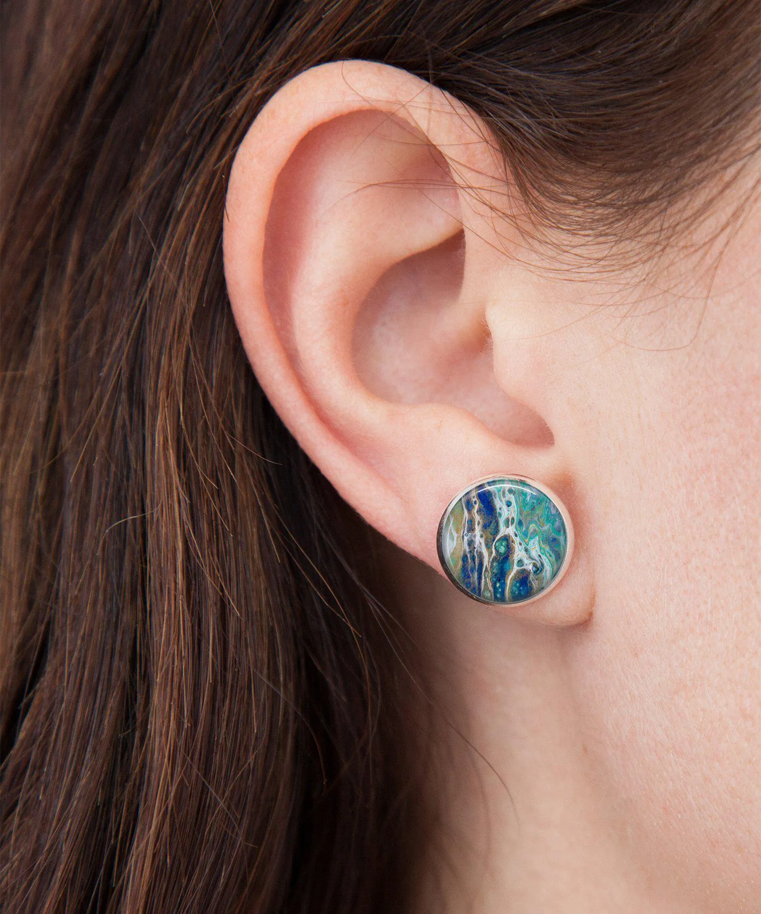 Sapphire Shores Stud Earrings | Handmade Earrings | Beach Jewelry