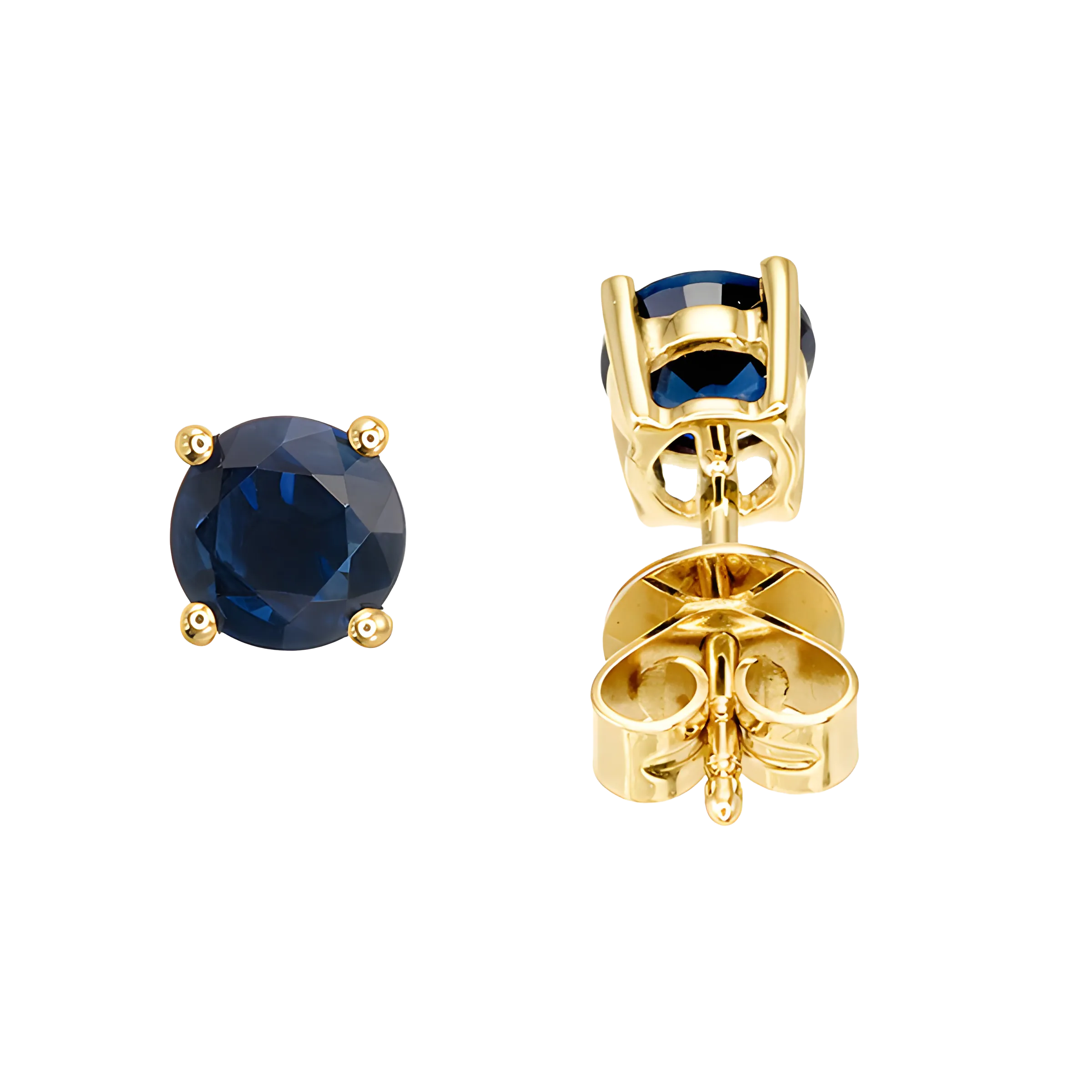 Sapphire Stud Earrings in 18k Yellow Gold