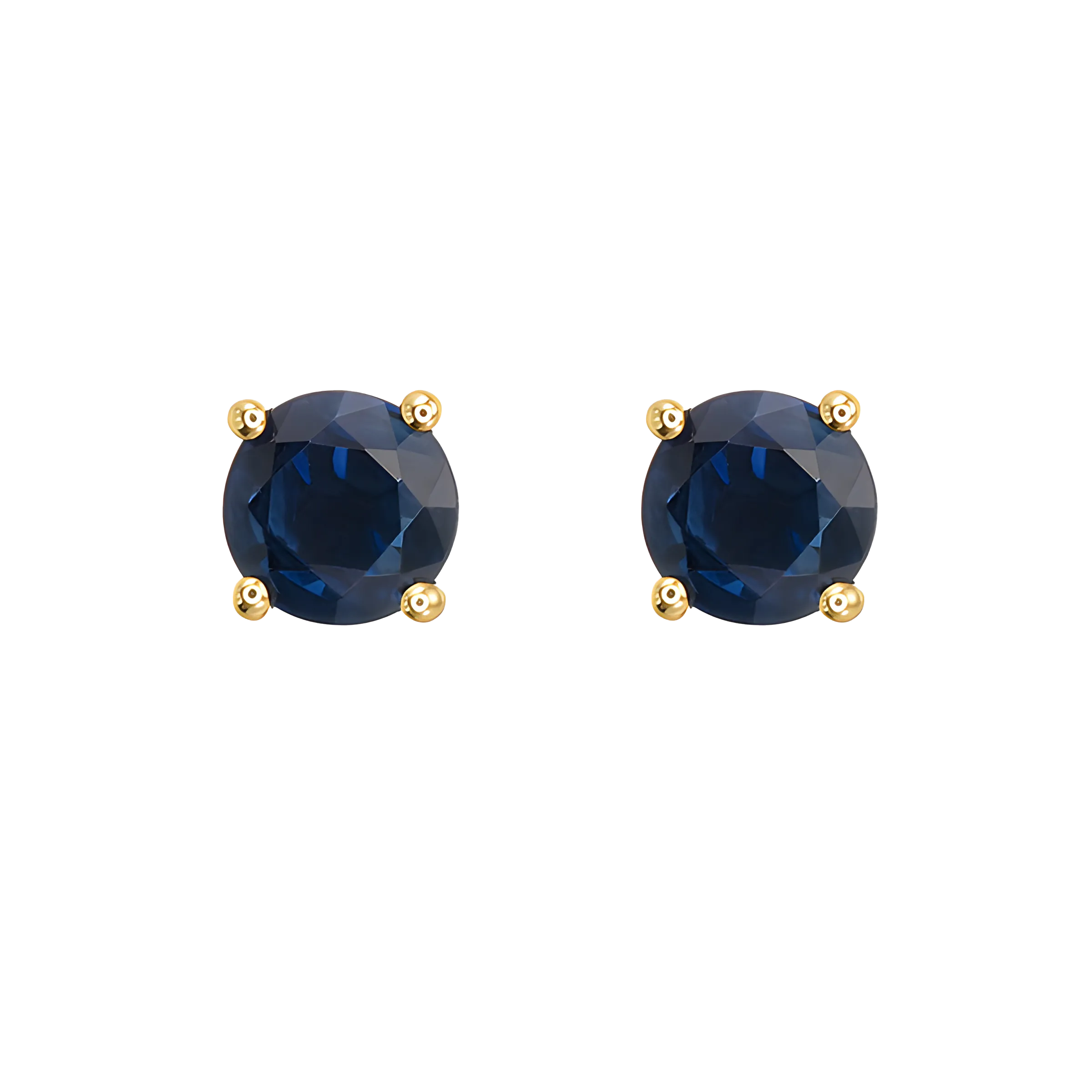 Sapphire Stud Earrings in 18k Yellow Gold