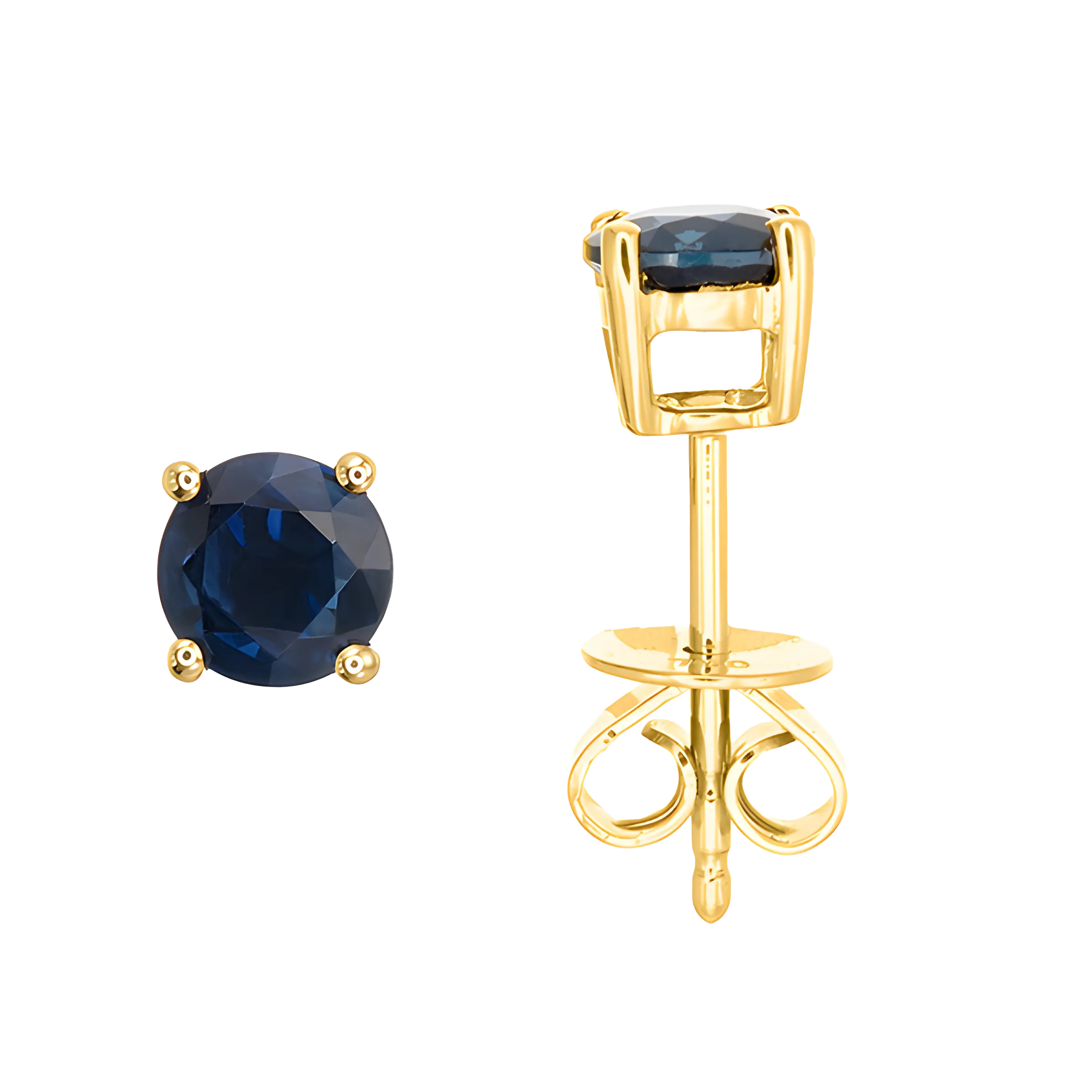 Sapphire Stud Earrings in 18k Yellow Gold