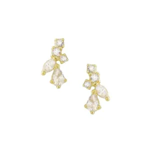 Sardinia Zircon Leaf Studs