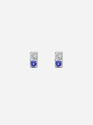 Screwbox sapphire earrings