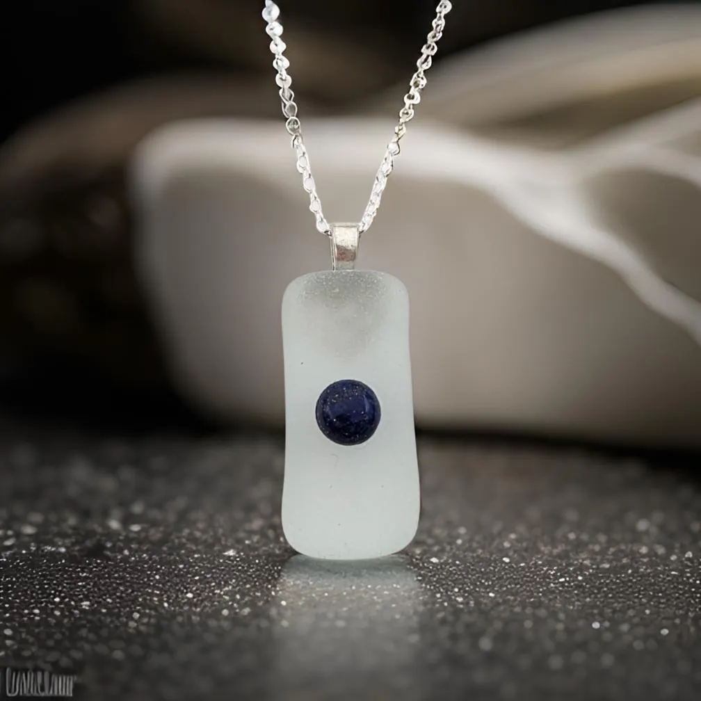 Sea Glass - Lapis lazuli - Necklace