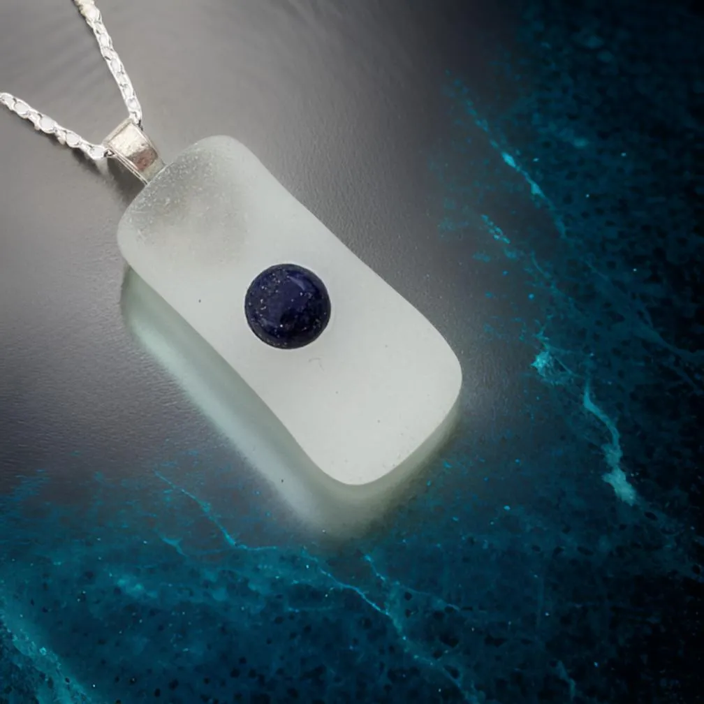 Sea Glass - Lapis lazuli - Necklace