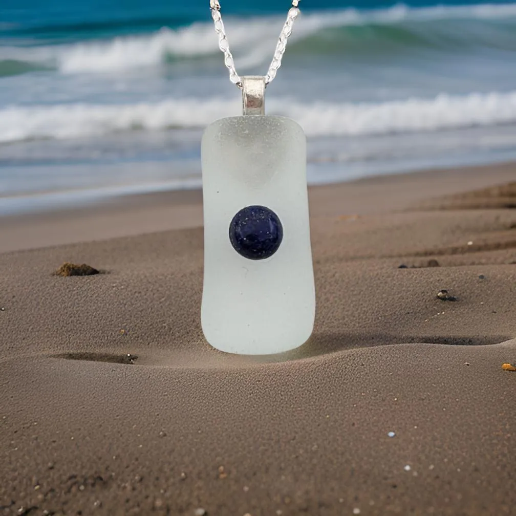Sea Glass - Lapis lazuli - Necklace