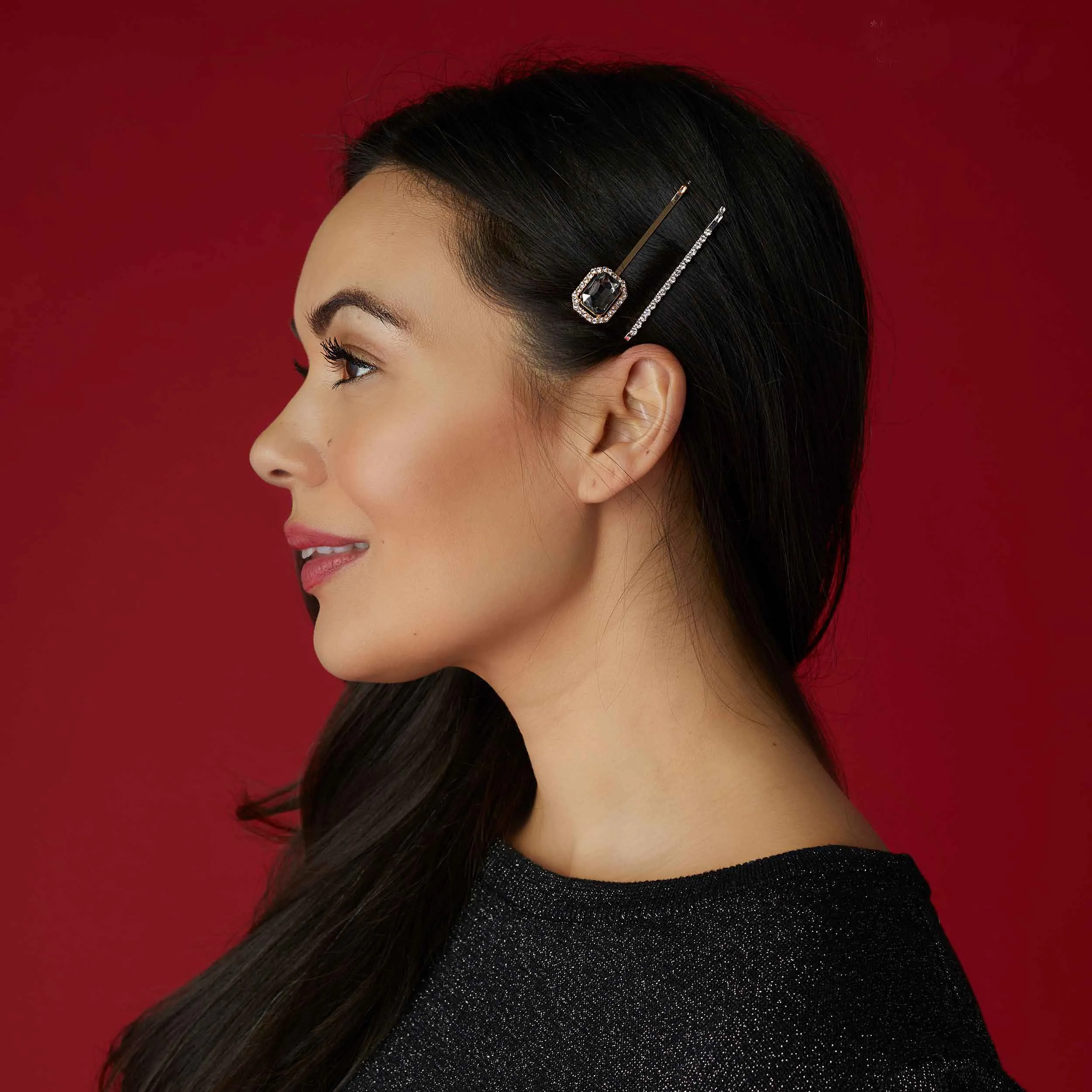 Shelby Hair Clip - Gold/Clear