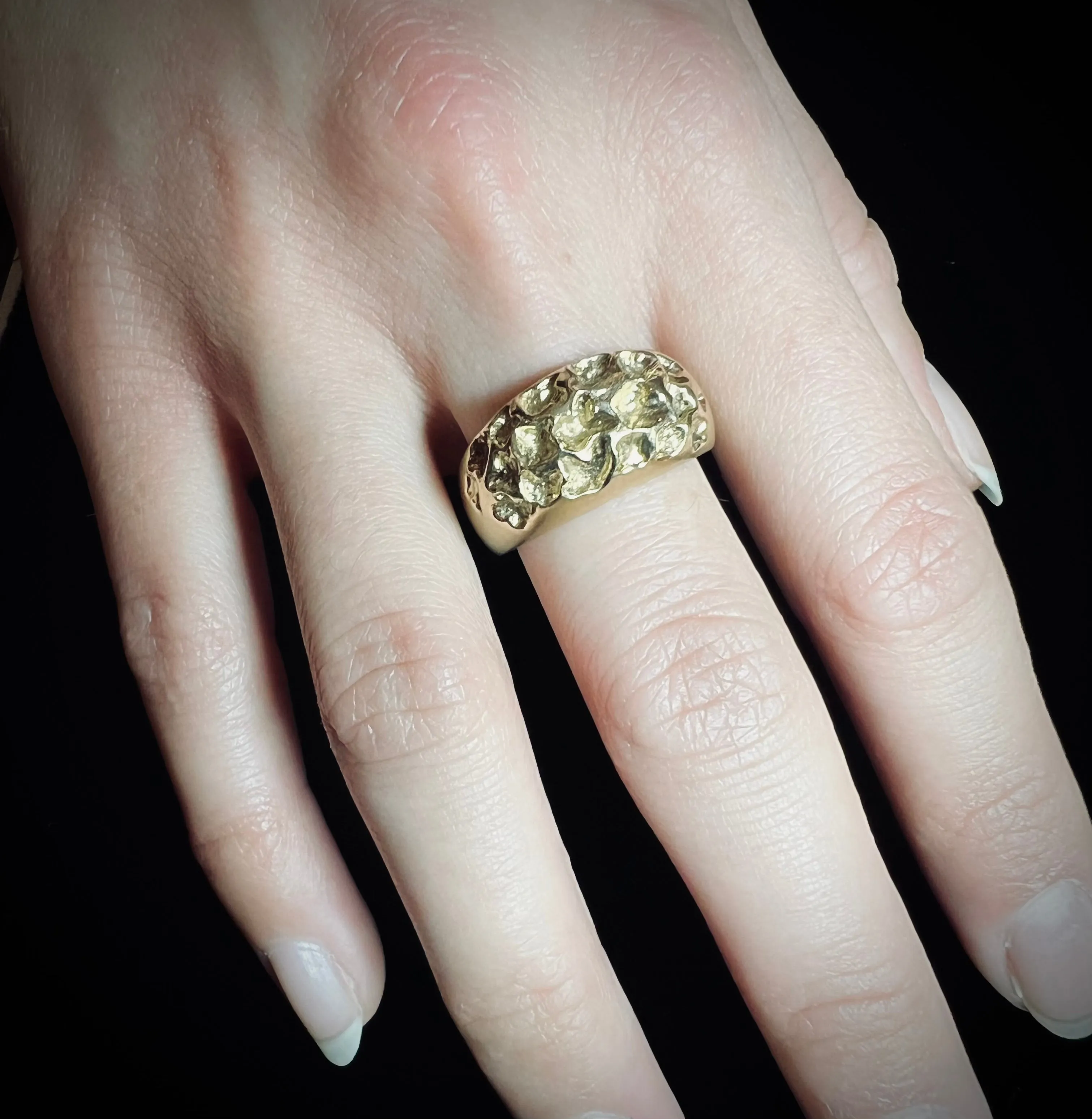 Signature Moon Gold Ring