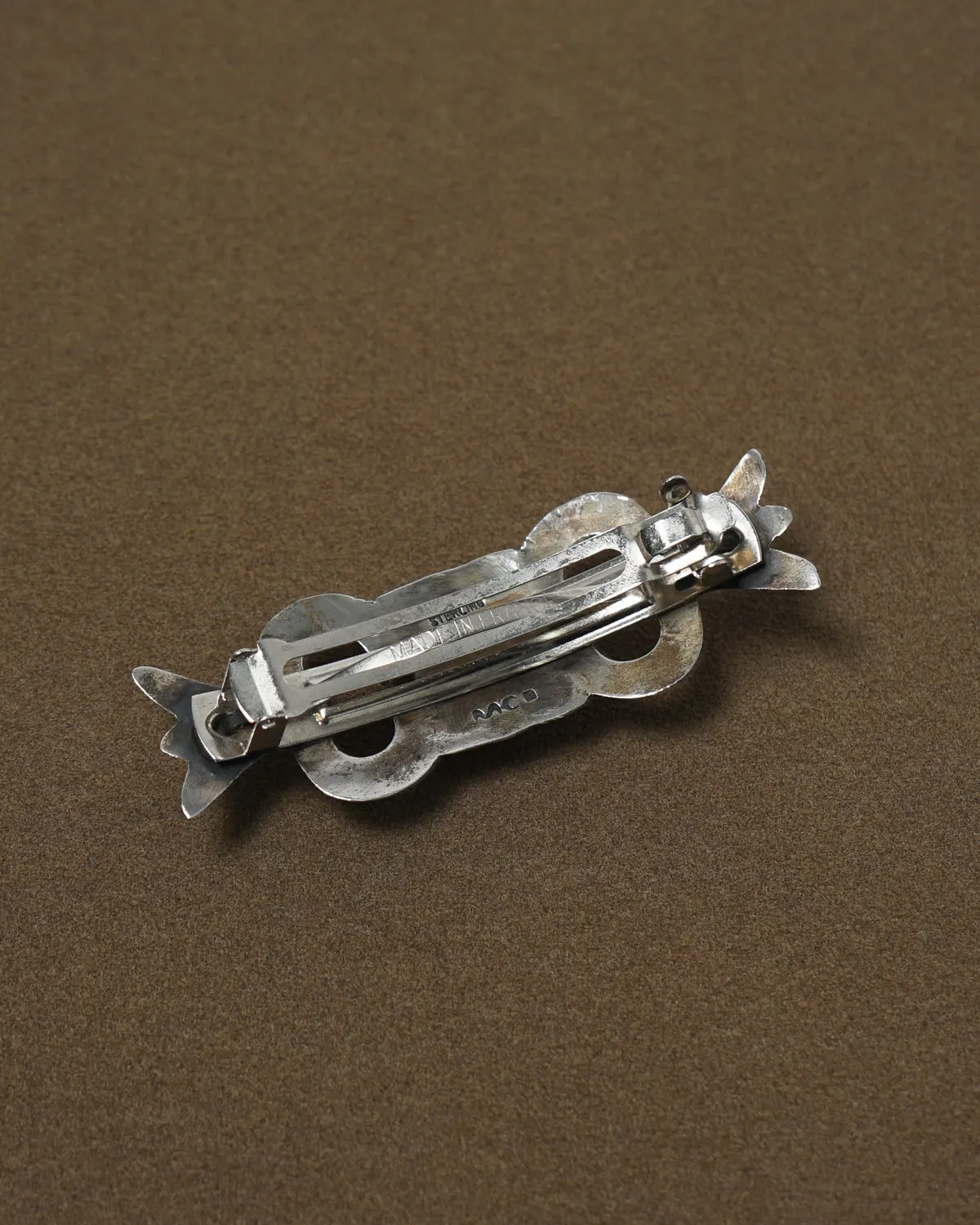 Silver Barrette w/ Turquoise