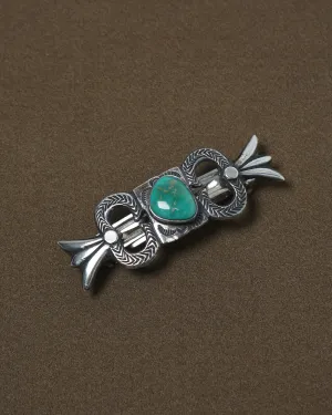 Silver Barrette w/ Turquoise